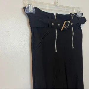 Rehab Black Straight Skinny Leg Women's Trousers Pants Gold Accents Medium thumbnail 4