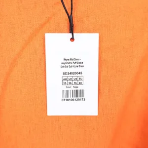 Showpo Rhyne Midi Dress Papaya Orange Asymmetric Puff Sleeve Cut Out US 16 NEW thumbnail 7