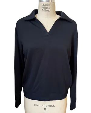 Softies DreamTech Johnny Collar Shirt in Black Size Medium thumbnail 1