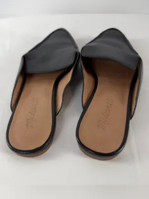 Madewell The Frances Skimmer Pointed Toe Leather Mule‎ in Black Size 8.5 thumbnail 5