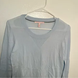 Victoria's‎ Secret Women's Size Small Crewneck Sweater Light Blue Semi-Sheer thumbnail 2