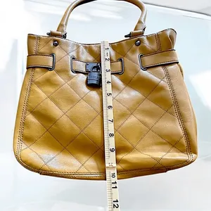 Relic Brand Mustard Yellow Quilted Tote Bag‎ with Lock Detail thumbnail 10