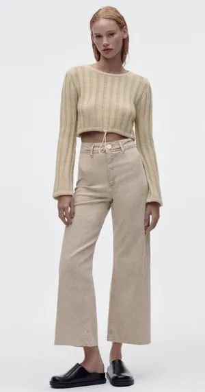 ZARA Marine Straight Jeans thumbnail 1
