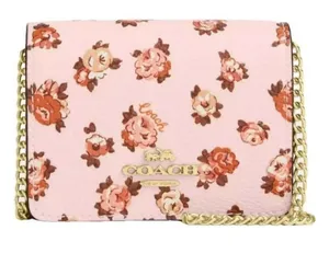 coach Mini Wallet On A Chain With Rosette Print cz022 thumbnail 1