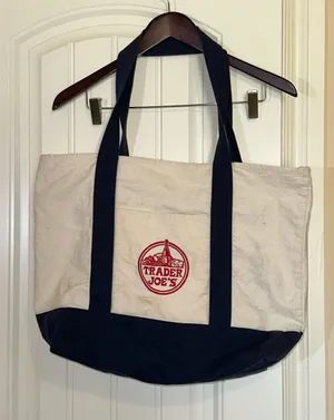 Heavy Duty Canvas Trader Joes Reusable Tote Grocery Bag thumbnail 1