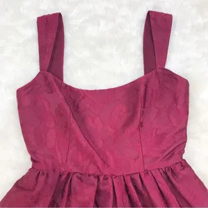 SACHIN & BABI Dress Size 0 Burgundy Mini‎ Fit & Flare Sleeveless Cocktail New thumbnail 4
