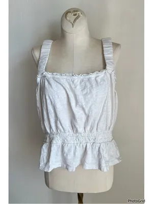 Marine Layer Dylan Smocked Cotton Tank XL thumbnail 2