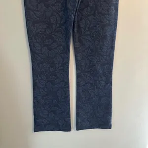 Urban Outfitters navy blue high waisted floral bootcut pants thumbnail 5