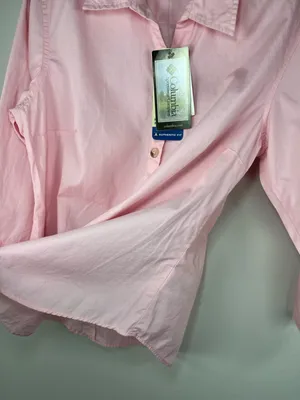 Columbia Bayview 3/4 Sleeve Button-Up Shirt Pink Split Cuff Outdoor Office NEW M thumbnail 8