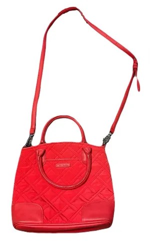 (Vera Bradley) Quilted Red Day Off Crossbody Bag: 9” x 10” thumbnail 1