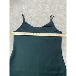 House of Harlow 1960 Green Satin V-Neck Slip Midi Dress Adjustable Straps M thumbnail 10
