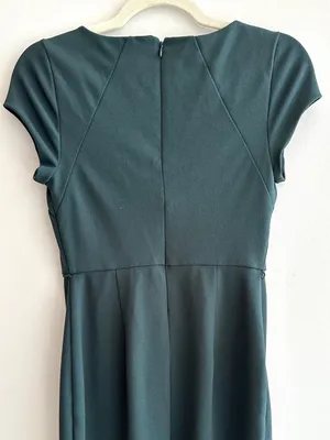 Express Cap Sleeve Fitted Sheath Business Casual Work Dress, Emerald Green, XS thumbnail 11