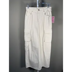 Mother The Fun Dip Cargo Maxi Skirt Natural Cream NWT‎ Size 26 thumbnail 2