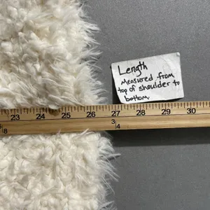 Forever 21 Teddy Jacket Size Small Creamy White Coat Faux Fur Shaggy Glam Chic thumbnail 10