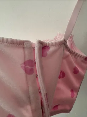 SKIMS Velvet Lace Cropped‎ Corset Cherry Blossom Heart Breaker thumbnail 5
