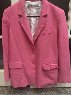 Zara Women's Blazer Size S Hot Pink Corporate Barbie‎ Preppy Spring Business thumbnail 1