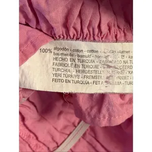 Zara Poplin Pink Off The Shoulder Puff Sleeve Crop Top Shirt Size Small (7136) thumbnail 3