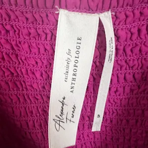 Alexandra Farmer for Anthropologie Smocked Pink Floral Mini Dress Small Petite thumbnail 9