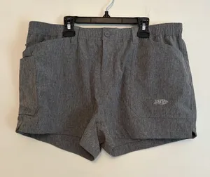 Aftco‎ Size 10 Gray Nylon Performance Fishing Shorts Athleisure Outdoor thumbnail 1