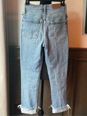 Madewell the perfect vintage Jean raw hem sz 23 EUC thumbnail 4