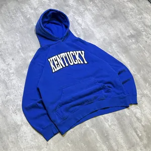 Majestic Vintage Y2K Embroidered Blue and White University of Kentucky Hoodie Sweatshirt thumbnail 2