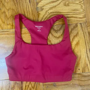 Reformation Burgundy Sports Bra thumbnail 2