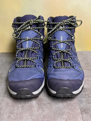 Salomon X Ultra Wide GTX Women's Wide Waterproof Hiking Boots Blue/Yellow Sz 10 thumbnail 8