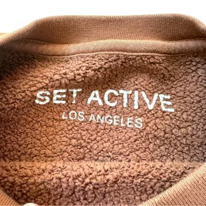 SET ACTIVE‎ Cropped Sweatshirt Medium Brown Fleece thumbnail 4