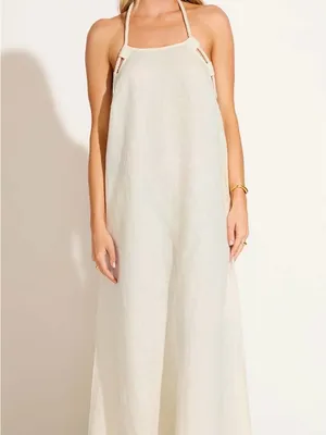 Vitamin A Avery Halter Dress - Oatmeal EcoLinen. 100% linen thumbnail 9