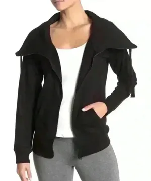 Z by Zella Full Effect Women's Black Zip‎ Activewear Casual Sweater Size L thumbnail 1