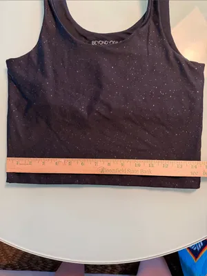 Beyond Yoga Black Speckle Crop Tank size large thumbnail 5