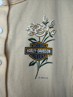 Vintage 1998 Harley-Davidson Rose Snap Front Tank Top M thumbnail 2