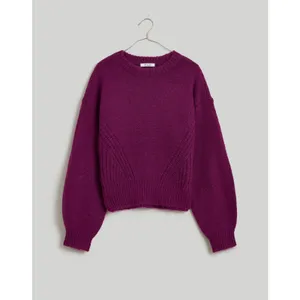 Madewell Wool-Blend Wedge Sweater Mulled Wine Sz SM Cozy Cabin thumbnail 3