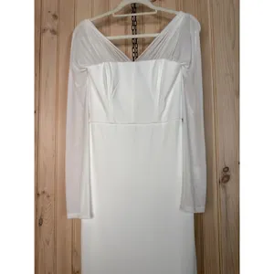 NWT Lulus Forever Remarkable White Bustier Off-the-Shoulder Maxi Dress Bridal XS thumbnail 4