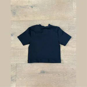 khy fitted short sleeve black tee shirt crop top thumbnail 5