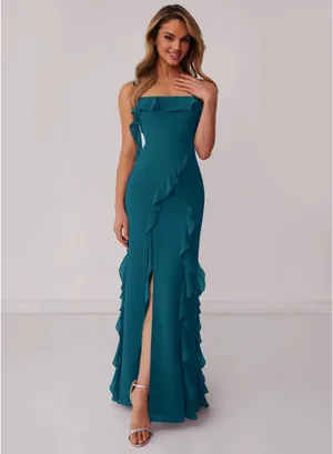 Azazie Ink Blue Maxi Dress Barbie Edition thumbnail 5