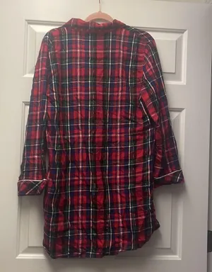 Victoria’s Secret plaid oversized sleep shirt thumbnail 3