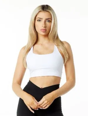 Alphalete SURFACE ALTITUDE BRA Women's Medium-Impact Single-Brushed White thumbnail 1