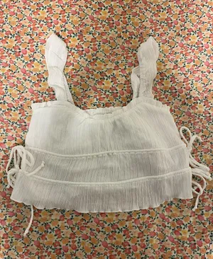 Boutique white crop top thumbnail 1