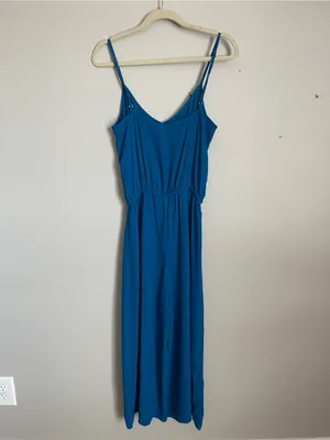 SHOW ME YOUR MUMU Blue Cropped Jumpsuit Sz M thumbnail 5