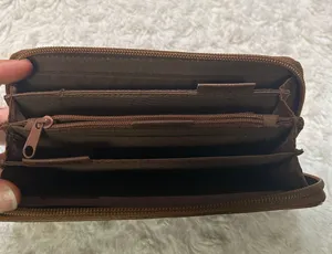 Faux, leather wallet Brown thumbnail 2