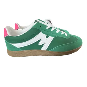 NWOT Retro Green & White Lace Up Low Top Sneakers Pink Accent Gum Sole 41/10 thumbnail 11