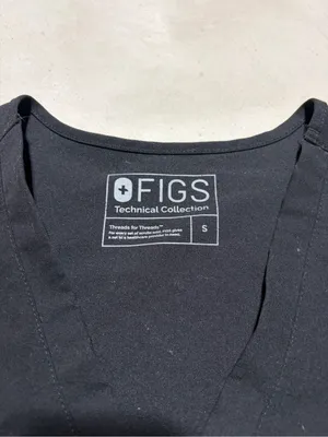 FIGS Black Scrub Top small technical collection thumbnail 5