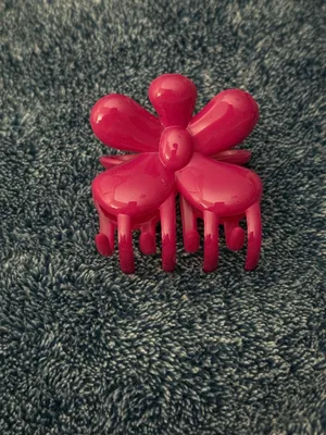 Pink Flower Hair Claw Clip - Bright Pink NWT thumbnail 2