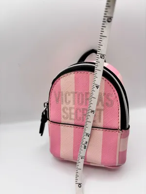 Victoria's Secret heritage stripe mini backpack keychain thumbnail 4