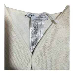 Zara Textured Cut-Out Sleeveless Bodysuit in Cream thumbnail 2