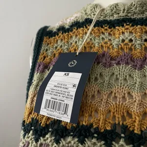 Universal Threads Sweater Vest Small Crochet Striped Knit Festival Boho Western thumbnail 3