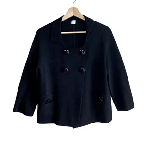 J.Crew 100%‎ wool 4 button blazer pockets women's size large vintage style FLAW thumbnail 1