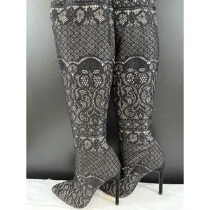 Steve Madden Tiffy Womens Black Over the Knee Boots Size 6.5M SKU 6434 thumbnail 5
