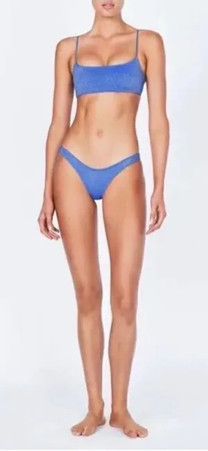Blue Sparkly Triangl Bikini thumbnail 1
